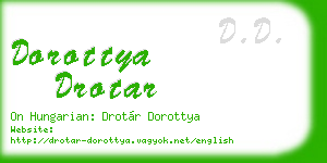 dorottya drotar business card